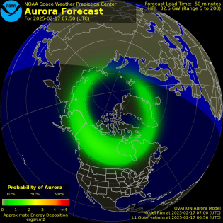 Current Northern hemispheric power input map