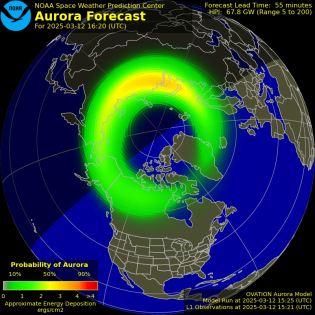 Current Northern hemispheric power input map