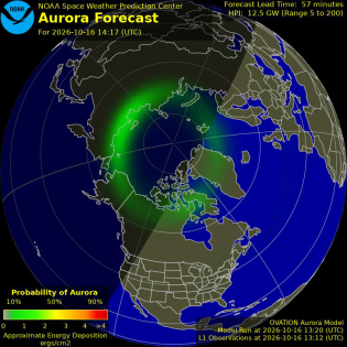 Current Northern hemispheric power input map